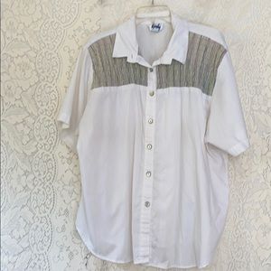 Tapestry Women’s White Smocked Casual Shirt